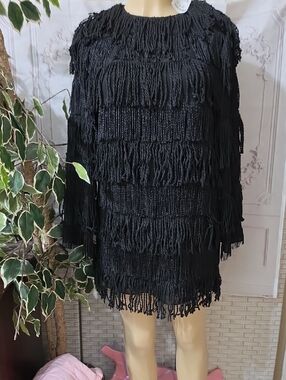 zara fringe dress black Black Velvet Dress - Bridesmaid Dress